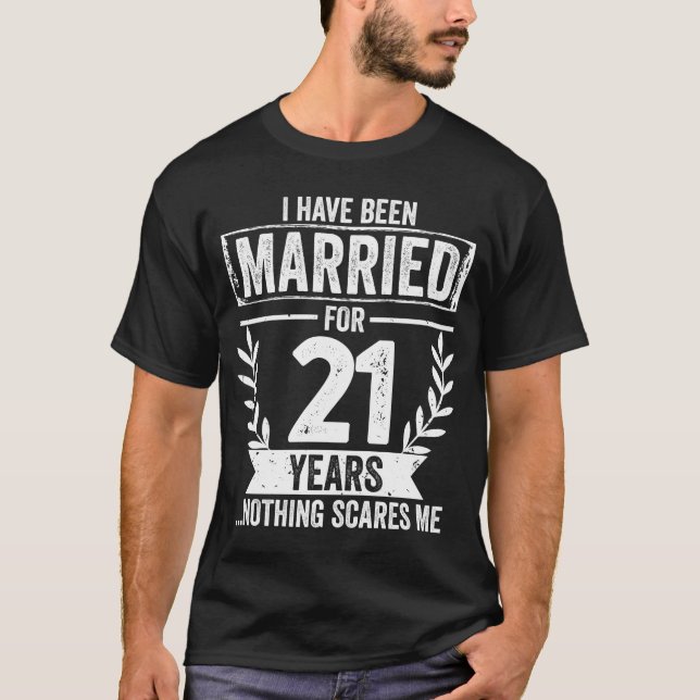 T-shirt 21st Wedding Anniversary 21 Year Marriage Day (Devant)