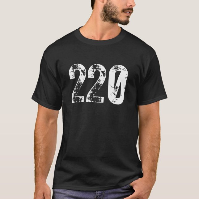 T-shirt 220 Area Code Newark OH Mobile Telephone Area Code (Devant)