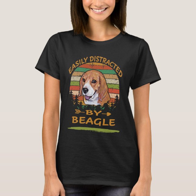 T-shirt 220 Facilement Distrait Par Le Beagle (Devant)