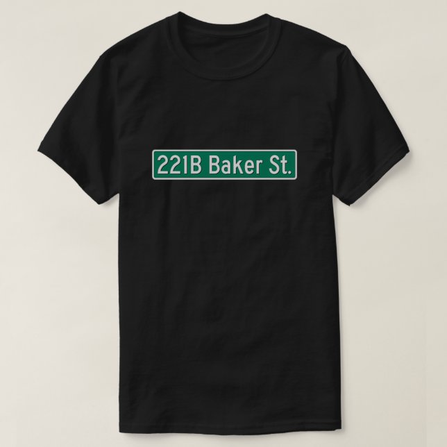 T-shirt 221B Baker Street sign (Design devant)