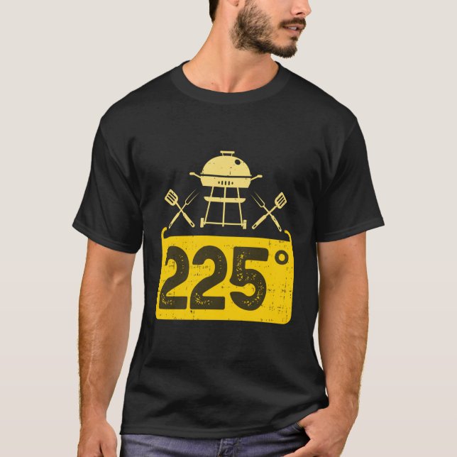 T-shirt 225 Degrés Barbecue Fumer de la viande (Devant)