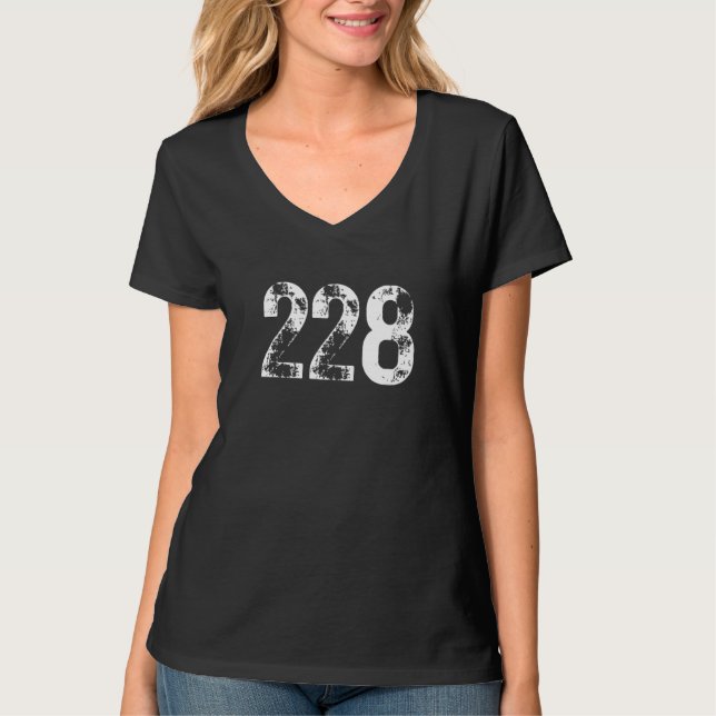 T-shirt 228 Area Code Gulfport MS Mobile Telephone Area Co (Devant)