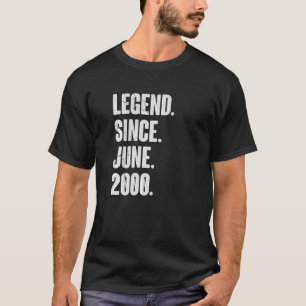 T-shirt 22 ans 22e anniversaire Légende depuis juin 2000
