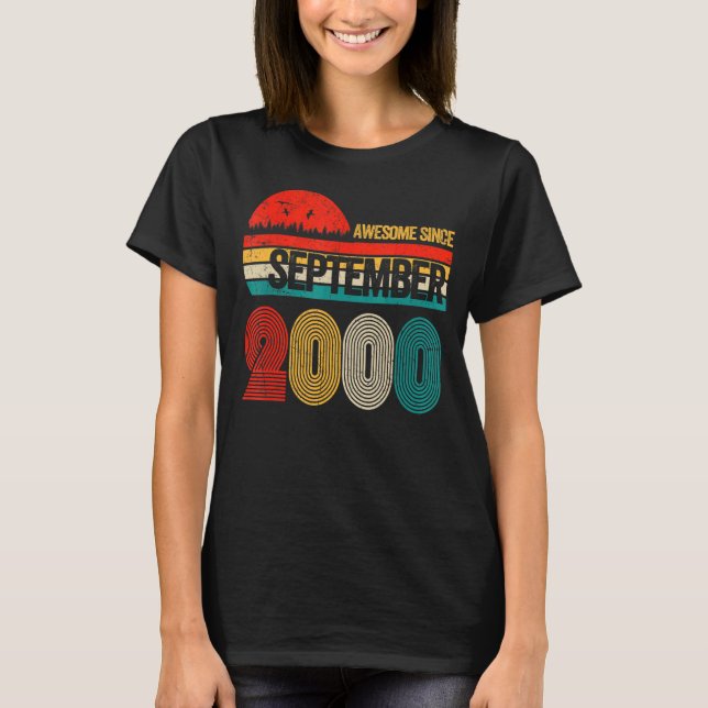 T-shirt 22 Ans Awesome Depuis Septembre 2000 22e 8 (Devant)