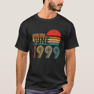 T-shirt 22 Ans Rétro Anniversaire Cadeau Légende depuis Ju
