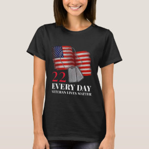 T-shirt 22 Chaque jour, un ancien combattant vit un ancien