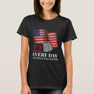 T-shirt 22 Chaque jour, un ancien combattant vit un ancien