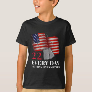 T-shirt 22 Chaque jour une vie de vétéran Sensibilisation