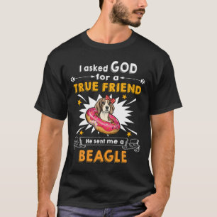 T-shirt 22 Demandé Dieu Véritable Ami Un Beagle