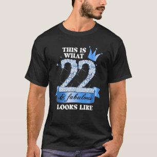 T-shirt 22 & Fabulous I Blue Black Party Group Candid Phot