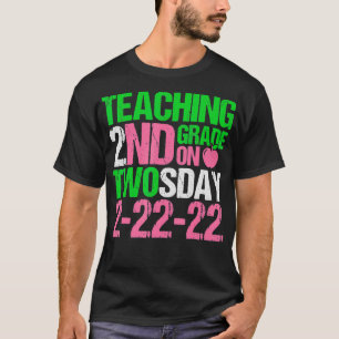 T-shirt 22 février 2022 Jumeau 22222 Drôle Aka Math Te