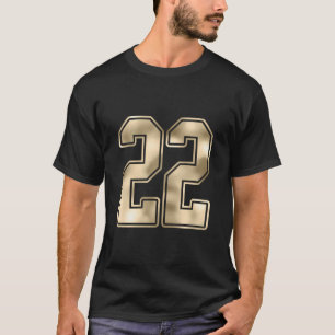 T-shirt 22 Outline Numéro 22 Sport Ventilateur Jersey Styl