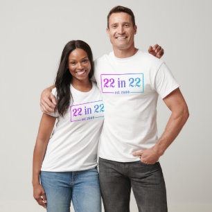 T-shirt 22e anniversaire 22 EN 22 est 2000 Dégradé