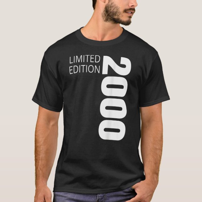 T-shirt 22e anniversaire Dames Mens 22 ans 2000 (Devant)