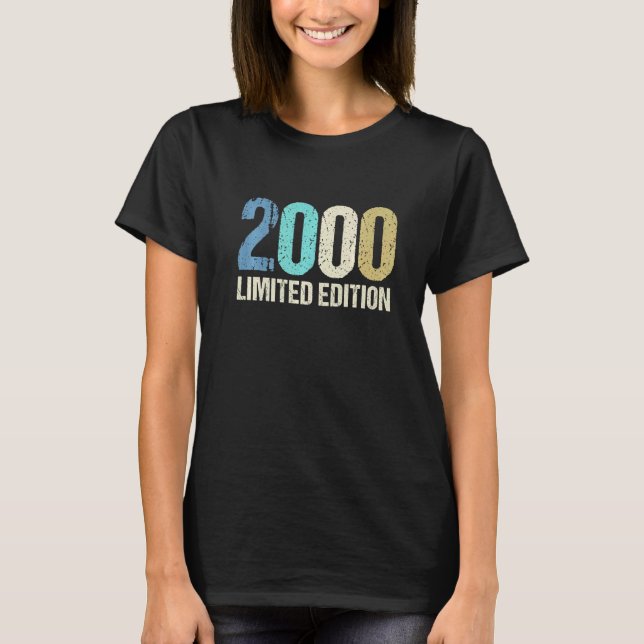 T-shirt 22e anniversaire Dames Mens 22 ans 2000 12 (Devant)