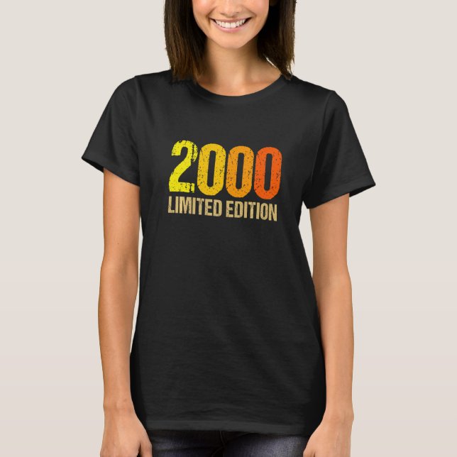 T-shirt 22e anniversaire Dames Mens 22 ans 2000 9 (Devant)