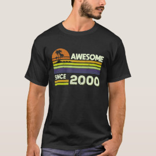 T-shirt 22e anniversaire Hommes Femmes stupéfiant depuis 2