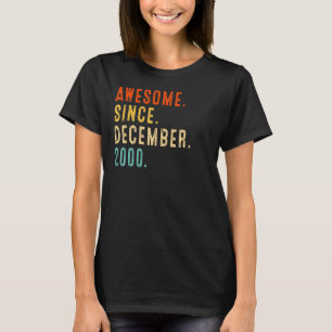 T-shirt 22e anniversaire Idée stupéfiante depuis décembre 
