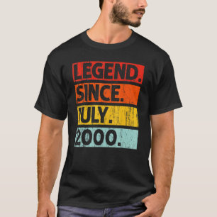 T-shirt 22e anniversaire Légende depuis juillet 2000 22 an