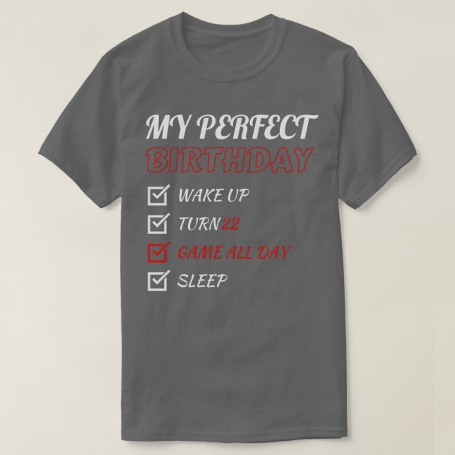 T-shirt 22e Anniversaire Parfait Jeu 22 Ans Garçons (Design devant)