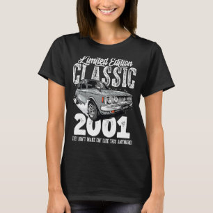 T-shirt 22e anniversaire Vintage Classic Car 2001 B jour 2