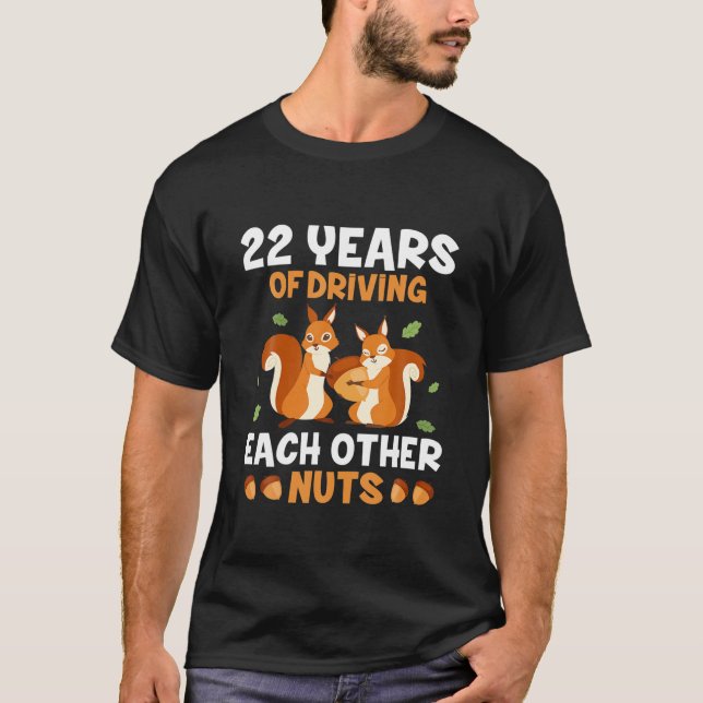 T-shirt 22ème 22 Anniversaire Mariage Funny Couple T Sh (Devant)