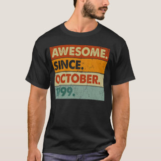 T-shirt 23 Ans 23e Anniversaire Awesome Depuis Octobre