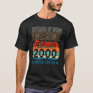 T-shirt 23 ans Vintage février 2000 23e anniversaire