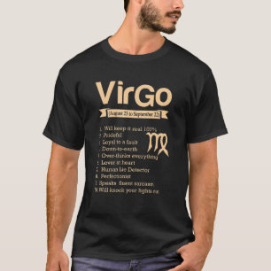 T-shirt 23 Août Au 22 Septembre Virgo