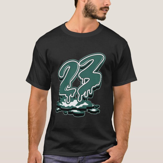 T-shirt 23 Déchets Oxydé Vert 4s Tee Correspondant Pour Le (Devant)