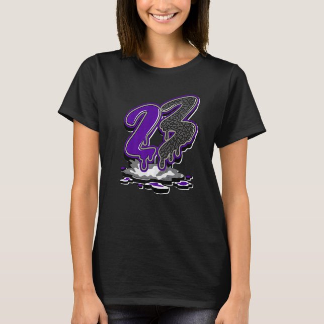 T-shirt 23 Drip Dark Iris 3s Correspondant (Devant)