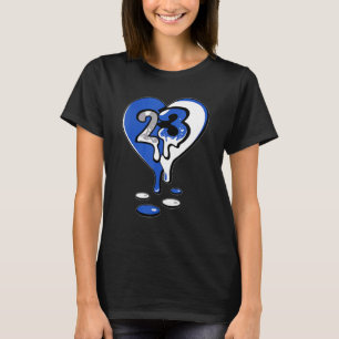 T-shirt 23 Drip Heart Retro Stealth 5s Correspondance