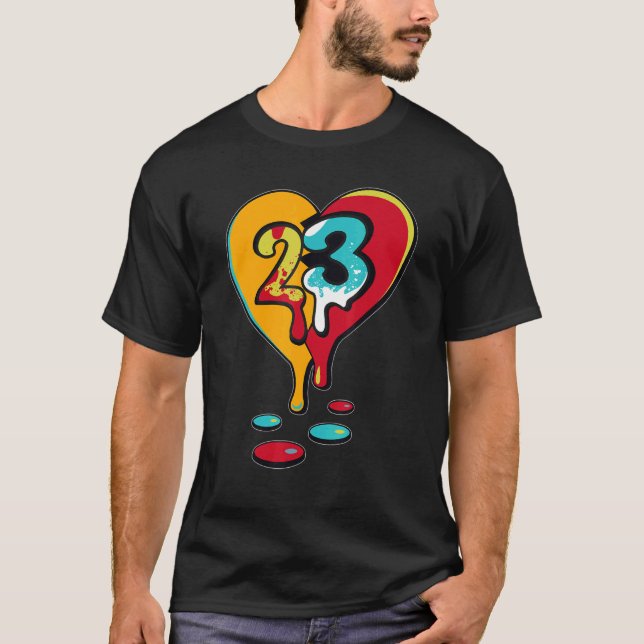 T-shirt 23 Drip Heart SB Dunk FroSkate Matching (Devant)