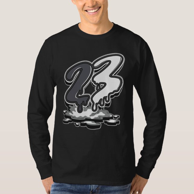 T-shirt 23 Drip Low Panda Noir Blanc Correspondant (Devant)