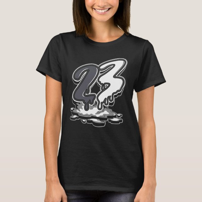 T-shirt 23 Drip Low Panda Noir Blanc Correspondant (Devant)