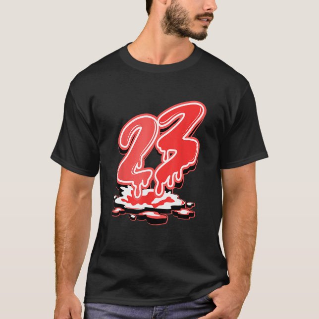 T-shirt 23 Drip Retro Blanc Infrarouge 7s Correspondant (Devant)