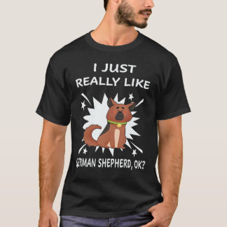 T-shirt 23 J'aime vraiment beaucoup les bergers allemands 