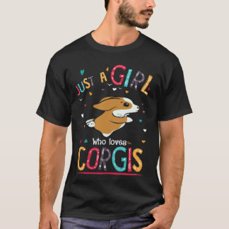 T-shirt 23 Juste Une Fille Qui Aime Corgi