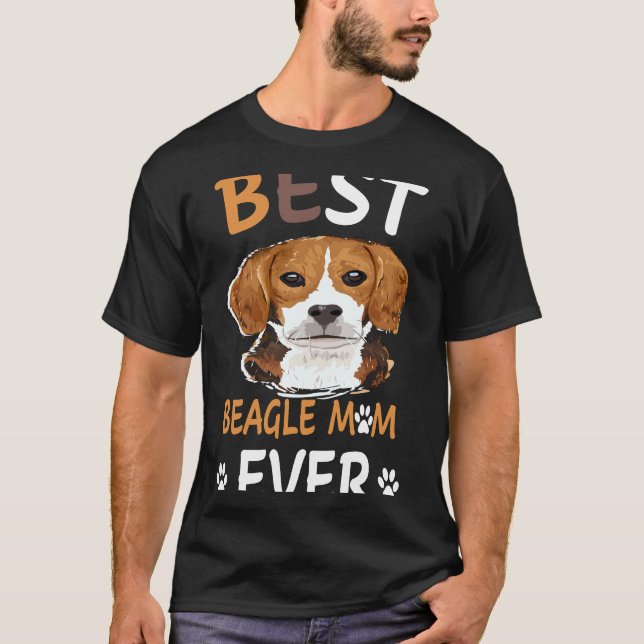 T-shirt 23 Meilleur Beagle maman jamais (Devant)