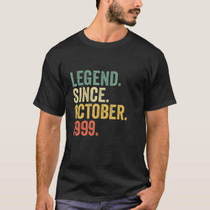 T-shirt 23 Years Old Legend Since October 1999 23rd Birth