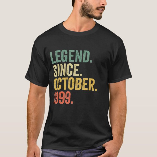 T-shirt 23 Years Old Legend Since October 1999 23rd Birth (Devant)