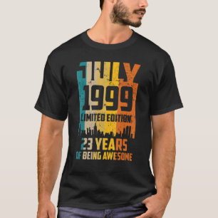 T-shirt 23e anniversaire 23 ans stupéfiant depuis juillet 