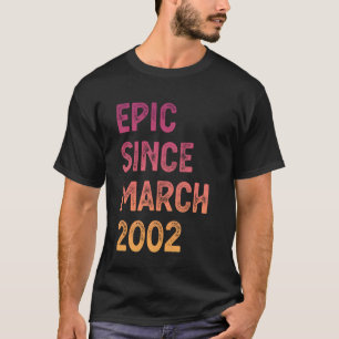 T-shirt 23e anniversaire hommes femmes épique depuis mars 
