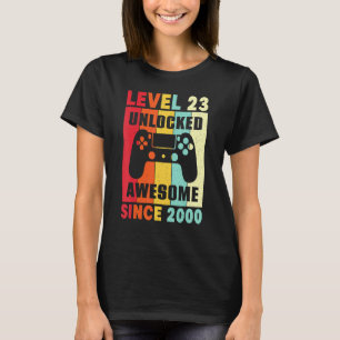 T-shirt 23e Chemise Anniversaire 23 Ans Niveau 23 Déverrou
