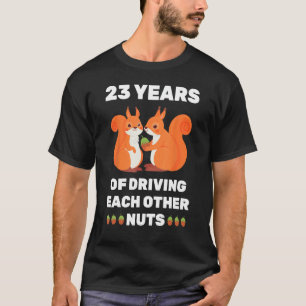T-shirt 23ème 23 Anniversaire Mariage drôle Couple pour