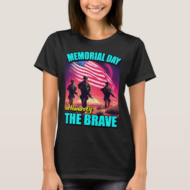T-shirt 24080_Memorial Day En L'Honneur Du Courageux (Devant)