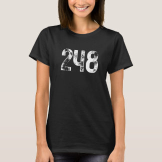 T-shirt 248 Area Code Troy MI Mobile Telephone Area Code 2