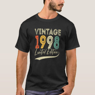 T-shirt 24 Ans 24 Anniversaire 1998 Vintage