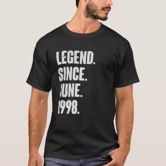 T-shirt 24 Ans 24 Anniversaire Légende depuis juin 1998