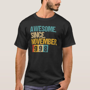 T-shirt 24 Ans Awesome Depuis Novembre 1998 24th Bir